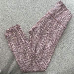 Millenial pink lululemon wunder under 25” length
